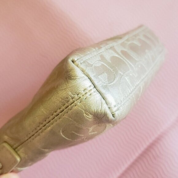 Coach Y2K Gold Leather Legacy Foldover Wristlet with Turn Lock Mini Bag - Picture 8 of 14